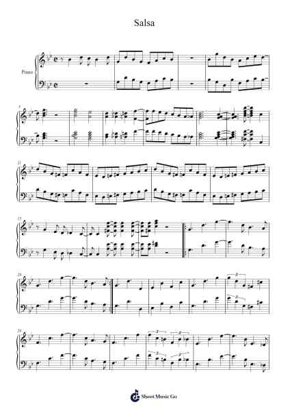 Salsa Sheet Music by -Arr.Yetkim Vauglvis