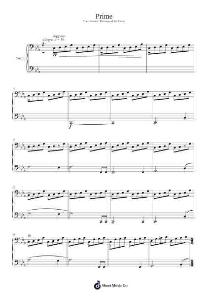 Prime Sheet Music by Steve Jablonsky-Arr.Dougnick Steinmeo