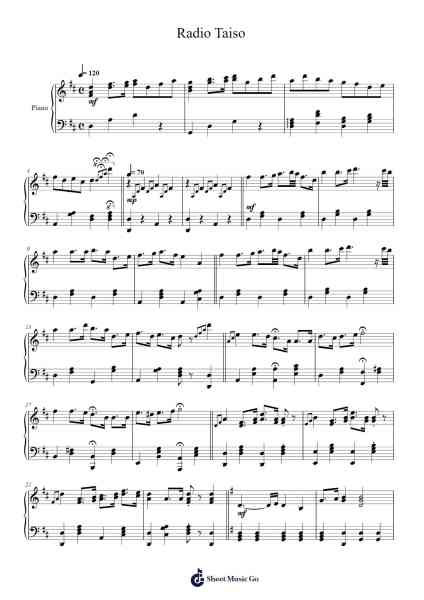 Radio Taiso Sheet Music by undefined-Arr.Wobob Lonray