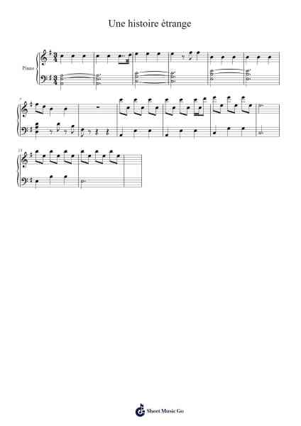 Une histoire étrange Sheet Music by Laylow-Arr.Hearstlynch