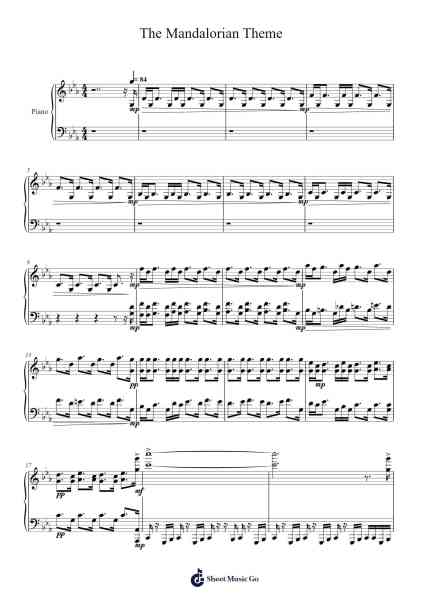 The Mandalorian Theme Sheet Music by Ludwig Göransson-Arr.Dougnick Steinmeo