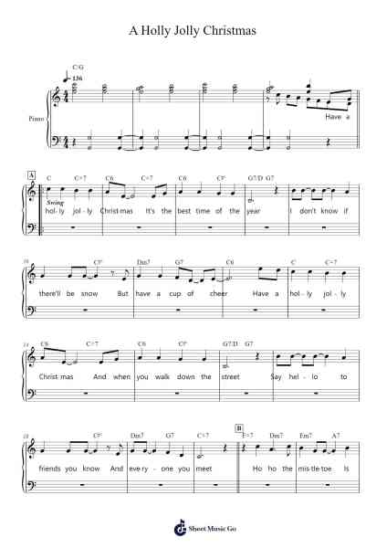 A Holly Jolly Christmas Sheet Music by Johnny Marks-Arr.Mickmin