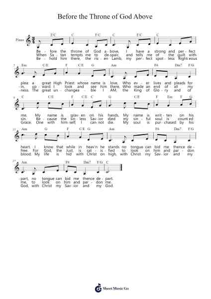 Before the Throne of God Above Sheet Music by Vikki Cook-Arr.Colbard Ramsdick
