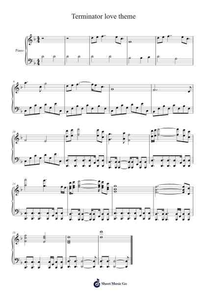 Terminator love theme Notenblatt von undefined-Arr.Gailma