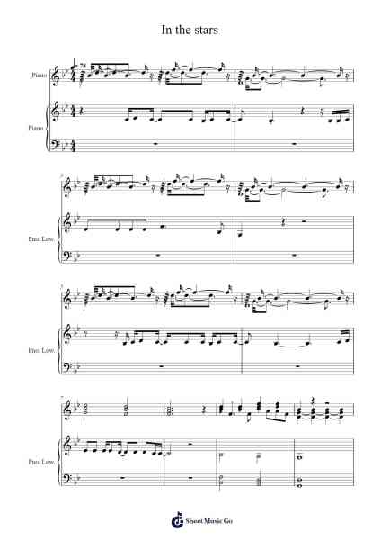 In the stars Sheet Music by Benson Boone-Arr.Hufaithe Deantate
