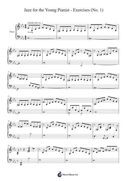 Jazz for the Young Pianist - Exercises (No. 1) Sheet Music by Oscar Peterson-Arr.Mollkerr