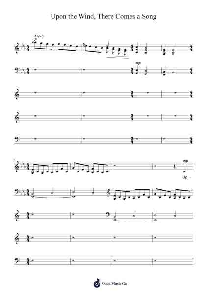 Upon the Wind, There Comes a Song (The Moreen) 樂譜由 Misc Traditional - 編曲 Hootus