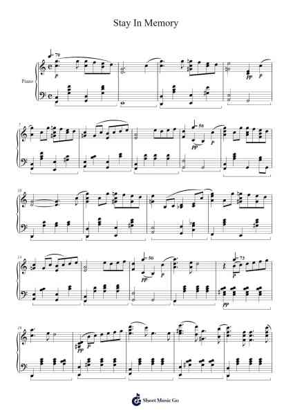 Stay In Memory Sheet Music by Yiruma-Arr.Deyale
