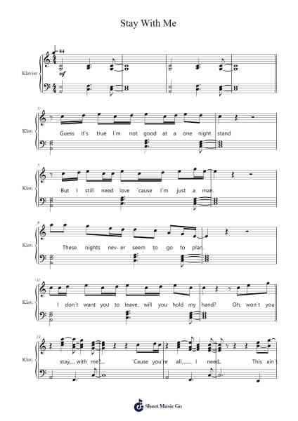 Stay With Me Sheet Music by Sam Smith-Arr.Gilphia
