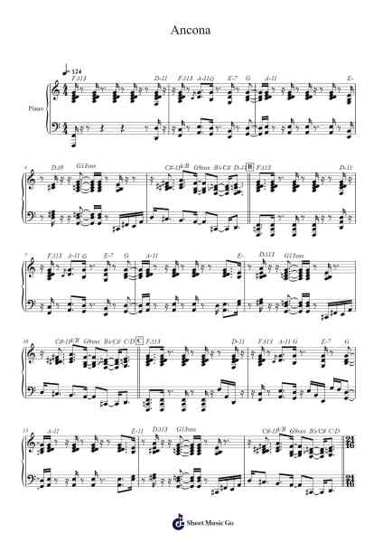 Ancona Sheet Music by Jacob Collier-Arr.Woltier