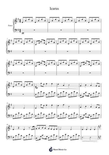Icarus Sheet Music by Mythos-Arr.Crichriet Hawreen