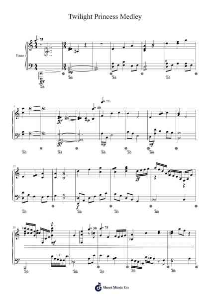 Twilight Princess Medley Sheet Music by Koji Kondo-Arr.Gailmand