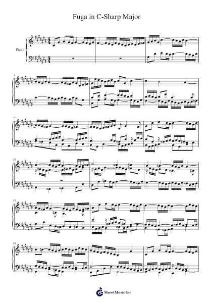 Fuga in C-Sharp Major Sheet Music by josiahmishael-Arr.Chachill