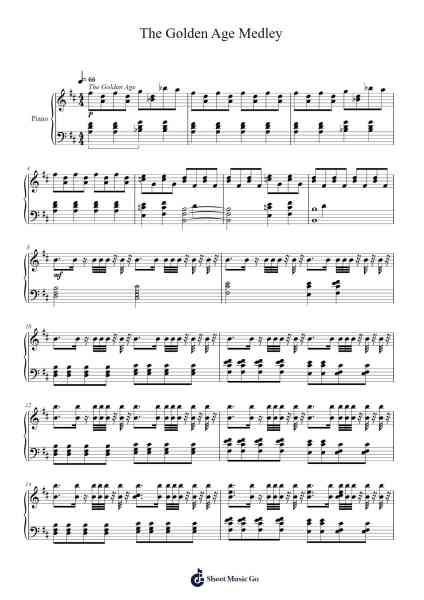 The Golden Age Medley Sheet Music by Woodkid-Arr.Humbart Browningboyd