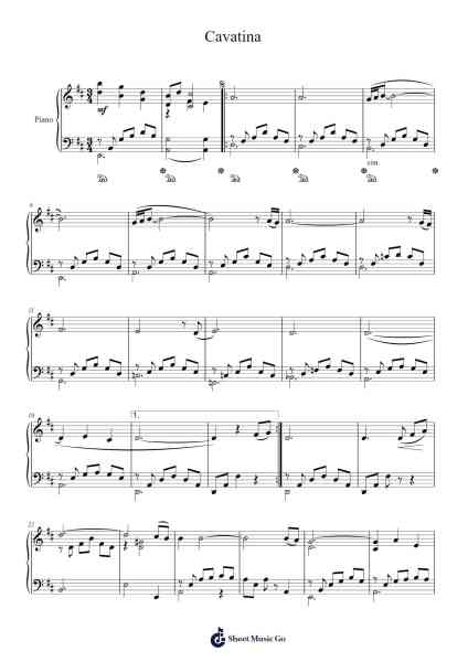 Cavatina Sheet Music by Stanley Myers-Arr.Milesbloor