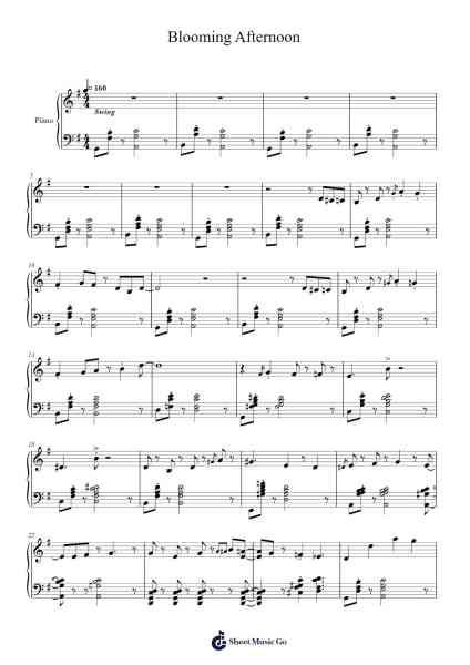 Blooming Afternoon Sheet Music by ミツキヨ-Arr.Hason