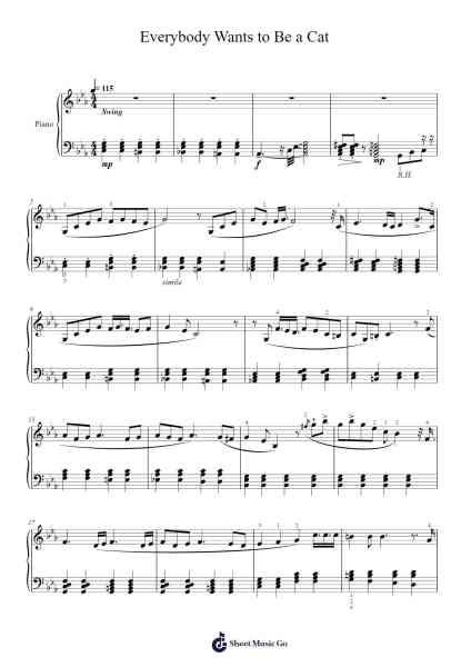 Everybody Wants to Be a Cat Sheet Music by Floyd Huddleston/Al Rinker-Arr.Wheatlin Ranpkins