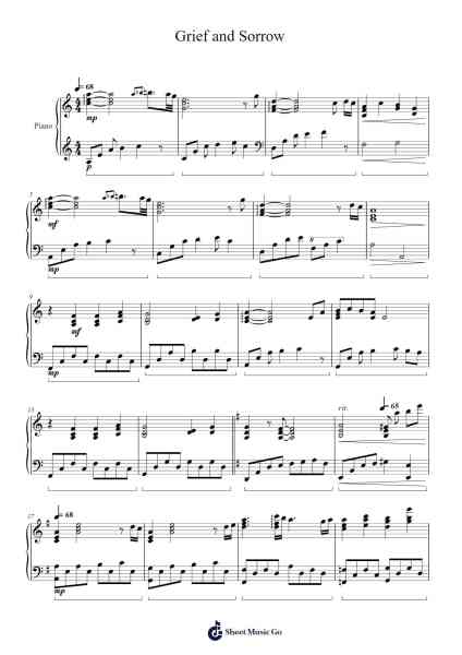 Grief and Sorrow Sheet Music by Toshio Masuda-Arr.Cocroft Blairkins