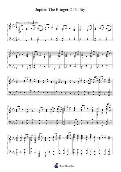 Jupiter, The Bringer Of Jollity from The Planets, Op. 32 Sheet Music by Gustav Holst-Arr.Bettiane Rexpoe