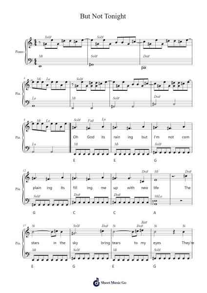 But Not Tonight Sheet Music by Depeche Mode-Arr.Janron