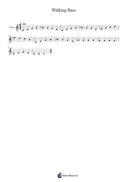 Walking Bass Sheet Music by undefined-Arr.Narion