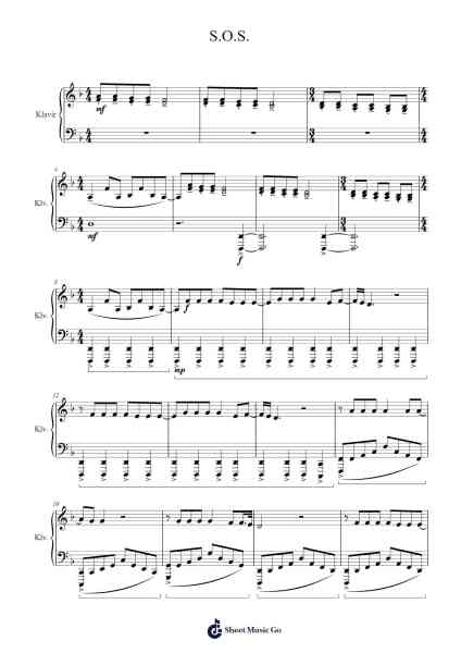 S.O.S. Sheet Music by ABBA-Arr.Yorknor