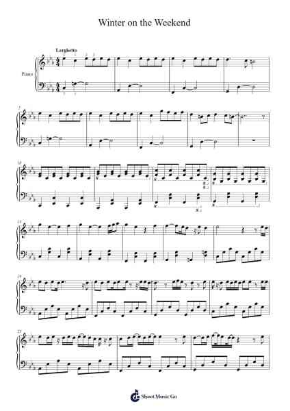 Winter on the Weekend Sheet Music by Julia Stone-Arr.Mickbess