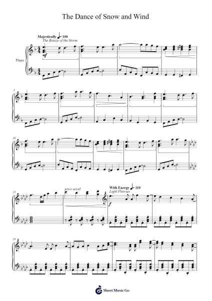 The Dance of Snow and Wind Sheet Music by Franklix Elroyn-Arr.Borgriel