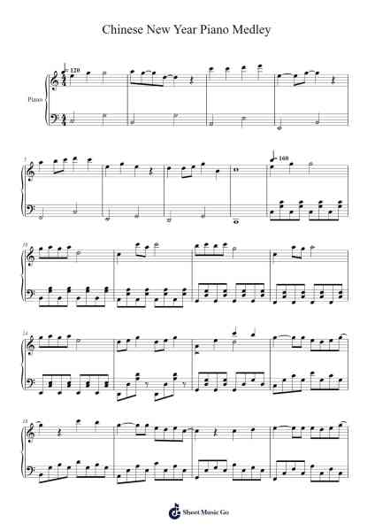 Chinese New Year Piano Medley Sheet Music by Leighstrong-Arr.Mollnie Sampham