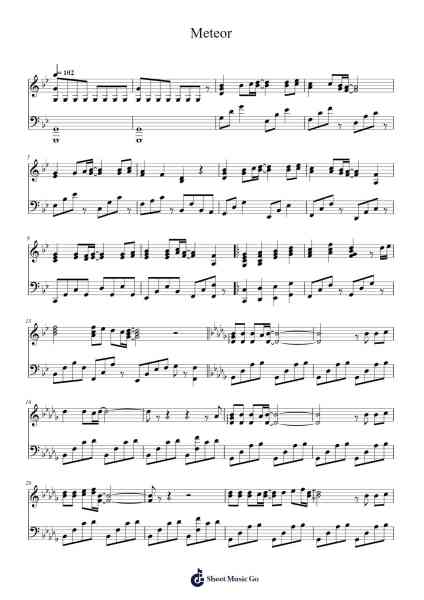 Meteor Sheet Music by T.M.Revolution-Arr.Bobpritt Kathpril