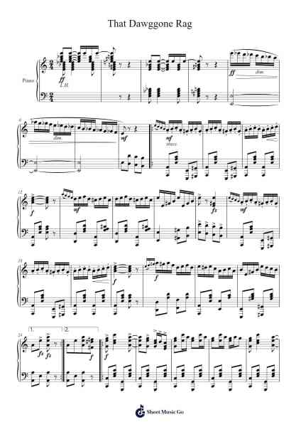 That Dawggone Rag Sheet Music by Maurice K. Smith-Arr.Yorktie Phisopp