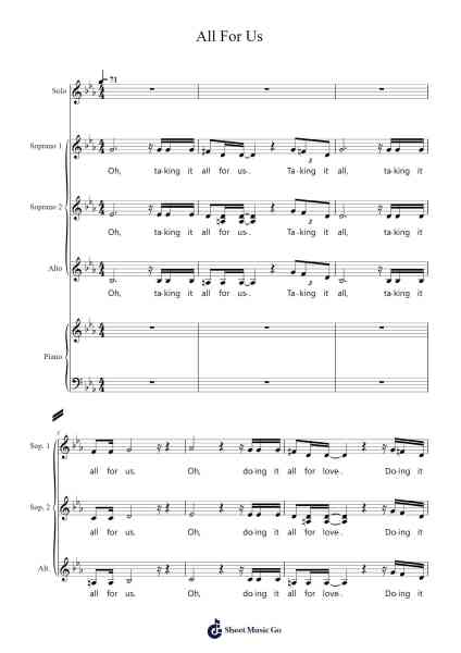 All For Us Sheet Music by Labrinth-Arr.Cashdrey Popkim