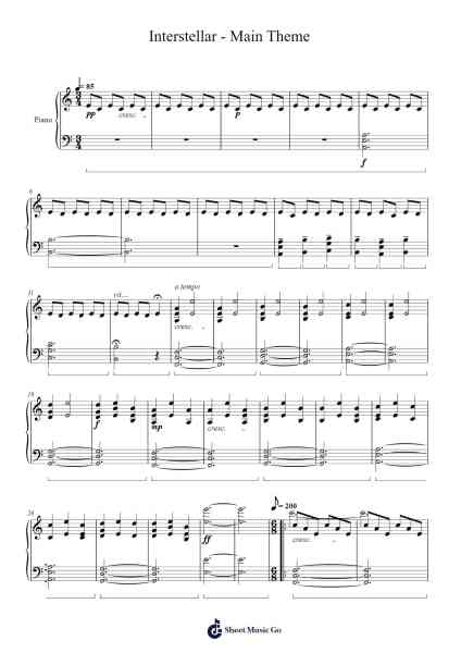 Interstellar - Main Theme Sheet Music by Hans Zimmer-Arr.Sherkes Dofrank