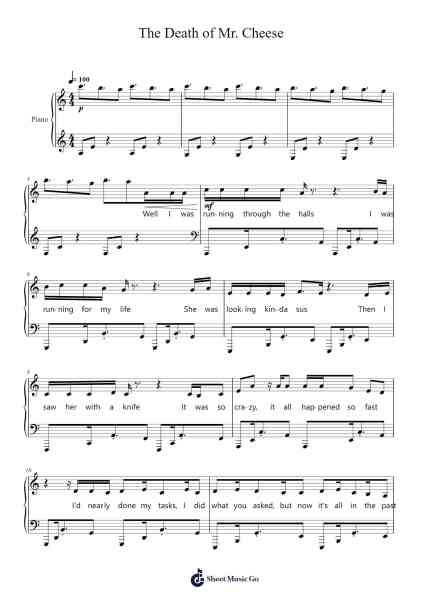 The Death of Mr. Cheese Sheet Music by GameTunes-Arr.Louann Bonpe