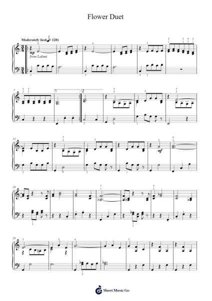 Flower Duet from Lakmé Sheet Music by Léo Delibes-Arr.Haynin