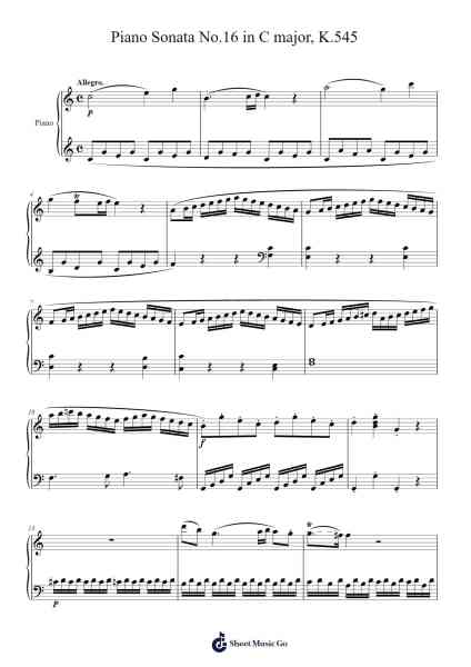 Piano Sonata No. 16 in C Major, K. 545 Sheet Music by Vasyl Barvinsky-Arr.Pumens Faulkgrant