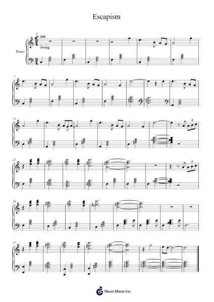 Escapism Sheet Music by Misc Cartoons-Arr.Stelgil Kaycia