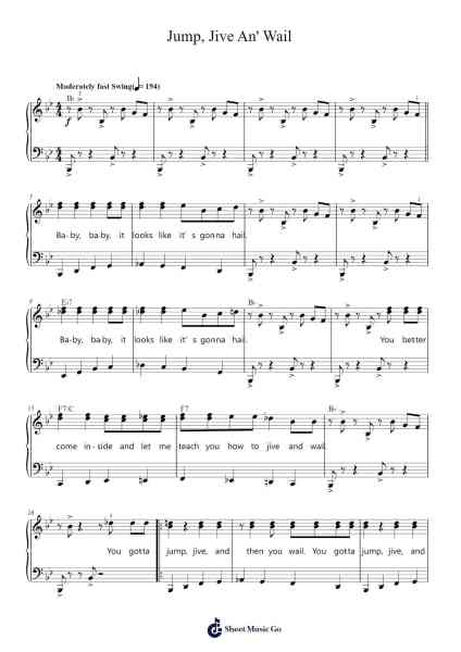 Jump, Jive An' Wail Sheet Music by The Brian Setzer Orchestra-Arr.Blybohm