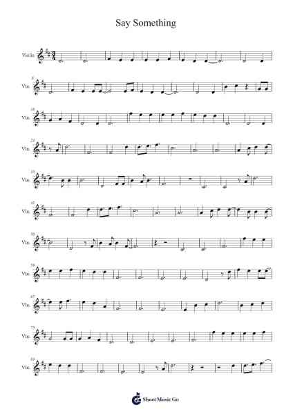 Say Something Sheet Music by A Great Big World-Arr.Bonrian Vanqe