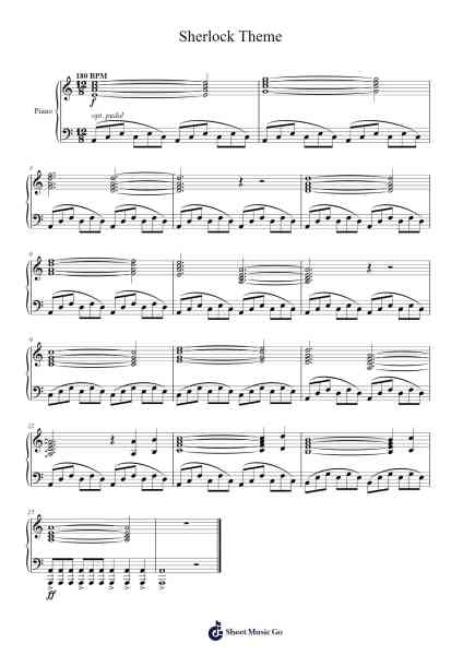Sherlock Theme Sheet Music by David Arnold/Michael Price-Arr.Bellper Cowcolm