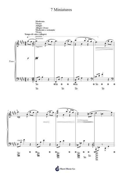 7 Miniatures Sheet Music by Braian-Arr.Stoweberg