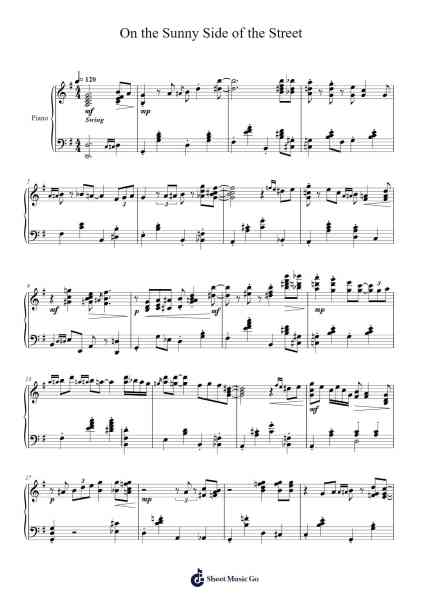 On the Sunny Side of the Street Sheet Music by Jimmy McHugh/Daeyoun Kim-Arr.Himorse