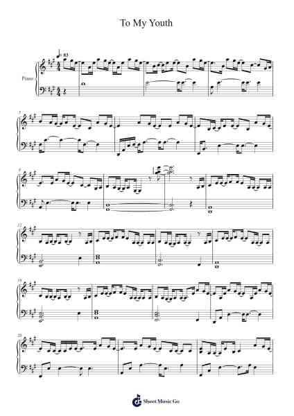 To My Youth Sheet Music by Bolbbalgan4-Arr.Hason