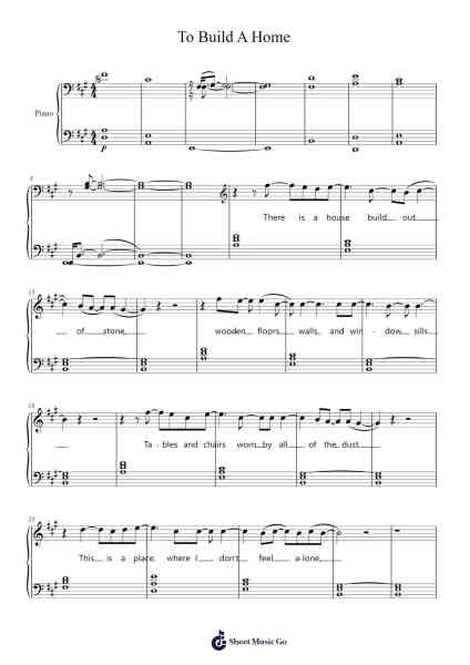 To Build A Home Sheet Music by The Cinematic Orchestra-Arr.Smithmuel Jorwolf