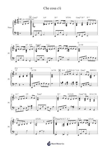 Che cosa c'è Sheet Music by Gino Paoli-Arr.Thomgreg