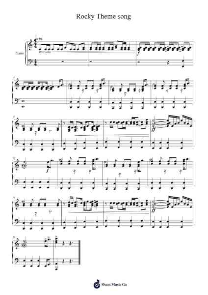 Rocky Theme song Sheet Music by The Intermezzo Orchestra-Arr.Oryet Zosoll