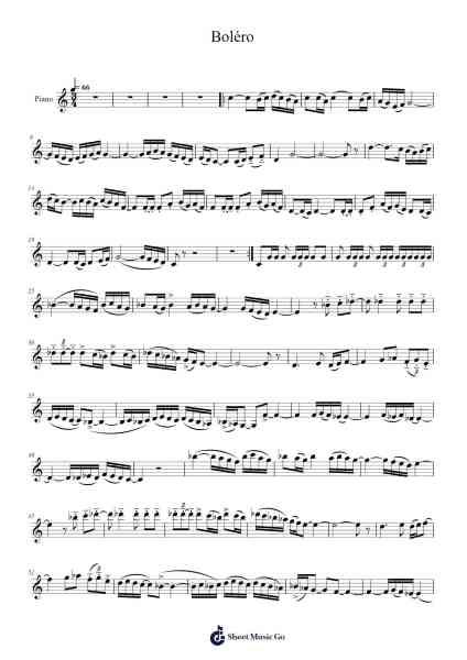Boléro Sheet Music by Maurice Ravel-Arr.Sampridge Yvettejill