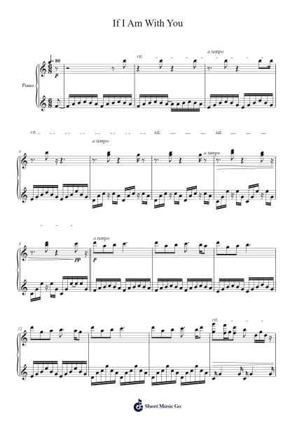 If I Am With You Notenblatt von Yoshimasa Terui-Arr.Gregrace Glennjob