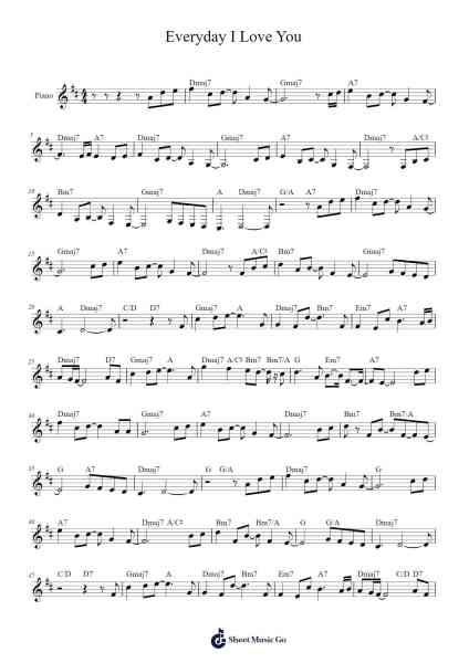 Everyday I Love You Sheet Music by Boyzone-Arr.Pennlyle Ferpkins