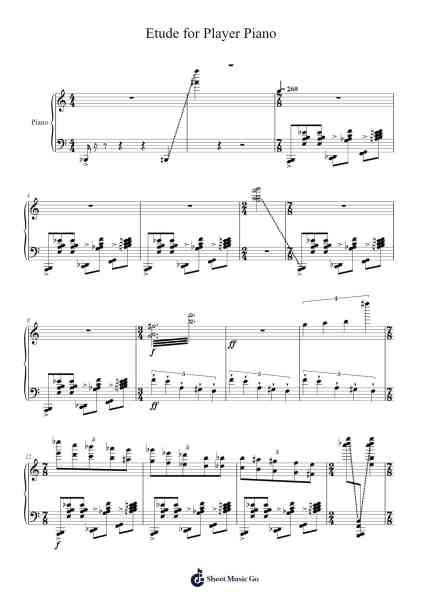 Etude for Player Piano Sheet Music by aryehmpride-Arr.Kawar Rusfrank
